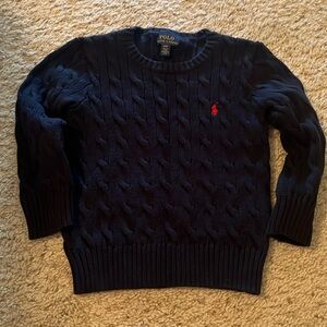 Polo cable knit sweater